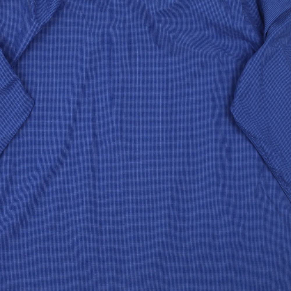 Mens UK Size 18 Copper stone Blue Button-Up Long Sleeve Casual Shirt