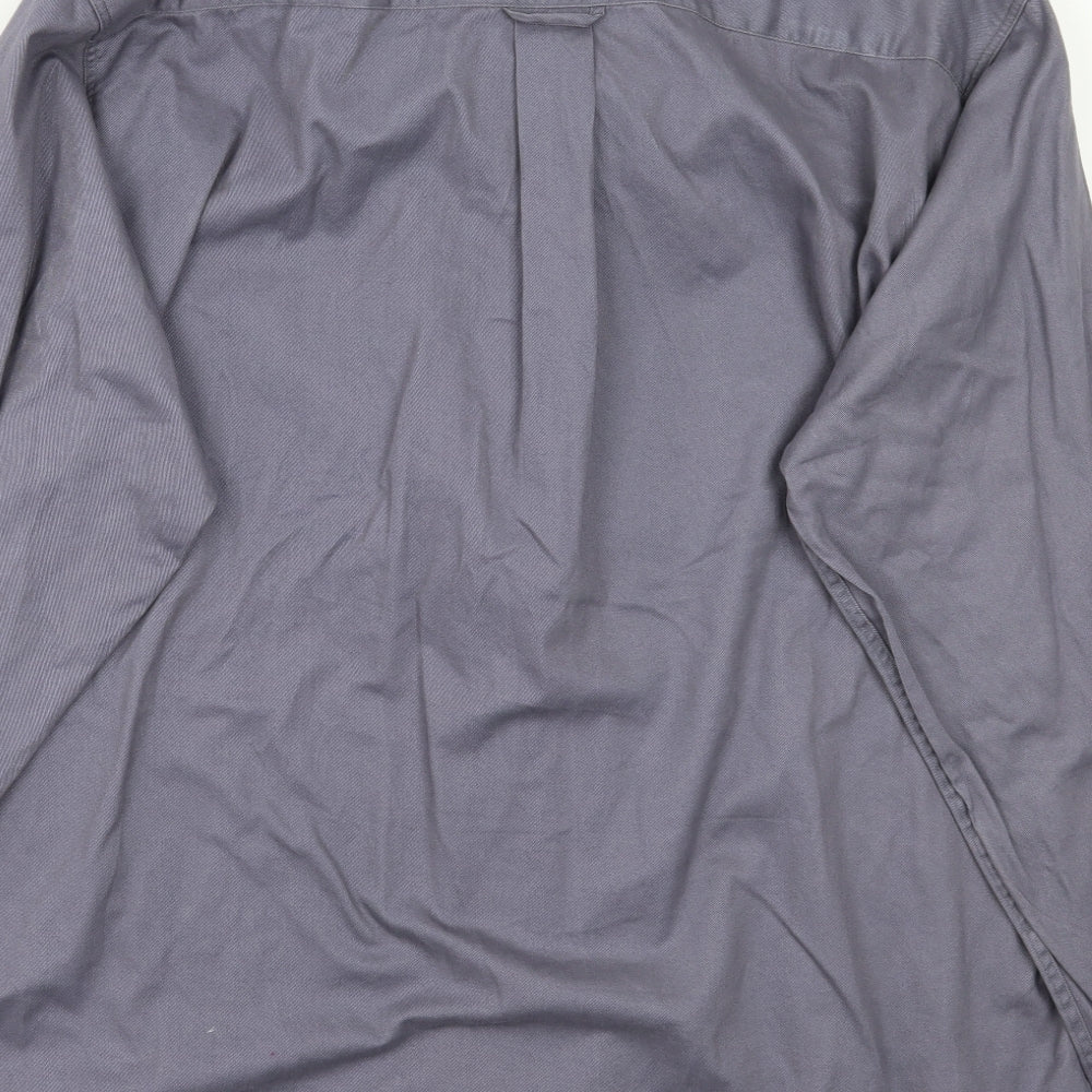 Zantos Mens Grey Button-Up Size XL