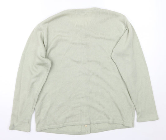 Prima Womens Green Cardigan Jumper Size L