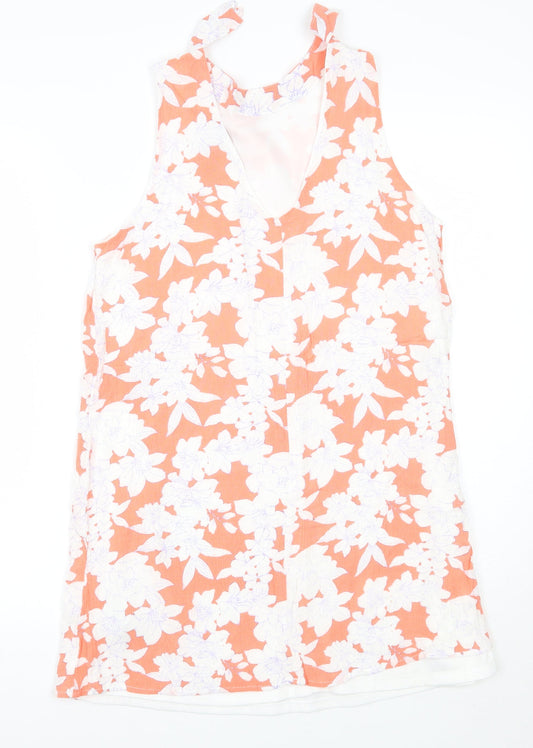 Forever21 Womens Orange Floral A-Line Size M