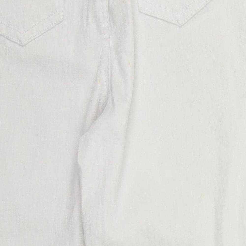 Dianne Gillman Womens White Cropped Jeans Size 8 L20 in