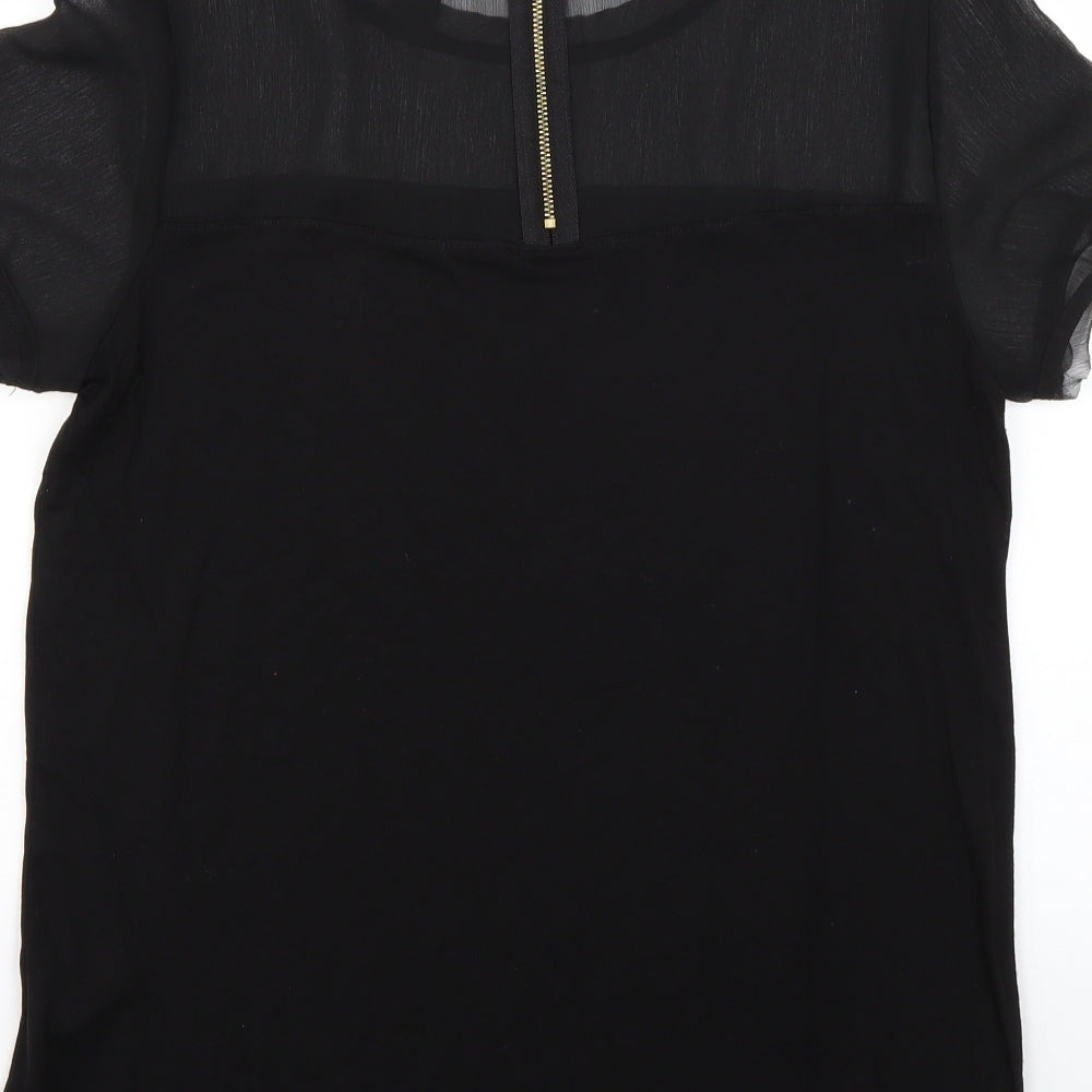 Womens UK Size M H&M Black Basic Blouse