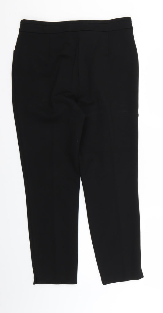 Soon Womens Black Chino Trousers Size 12 L23 in