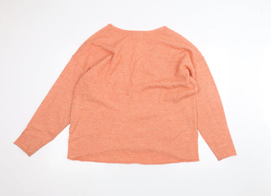 Womens UK Size S H&M Orange Pullover Jumper