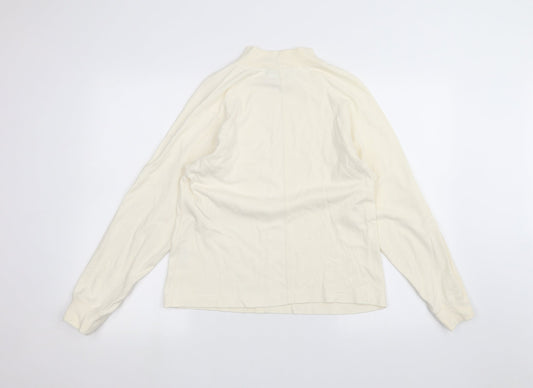 Slimma Womens White Basic T-Shirt Size M
