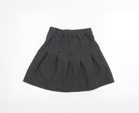 Marks and Spencer Girls Grey A-Line Skirt Size 8-9 Years