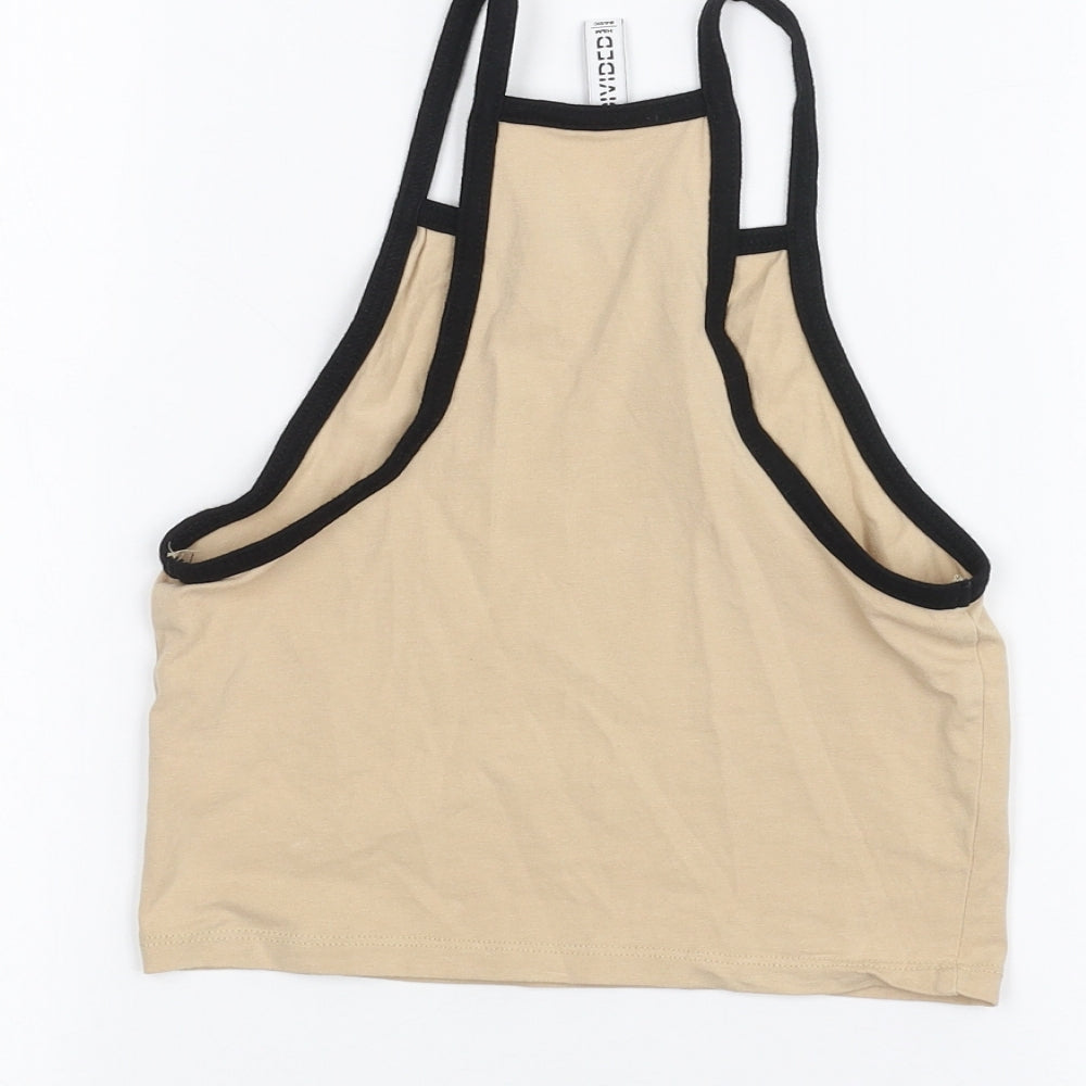 Womens UK Size XS H&M Brown Basic Tank
