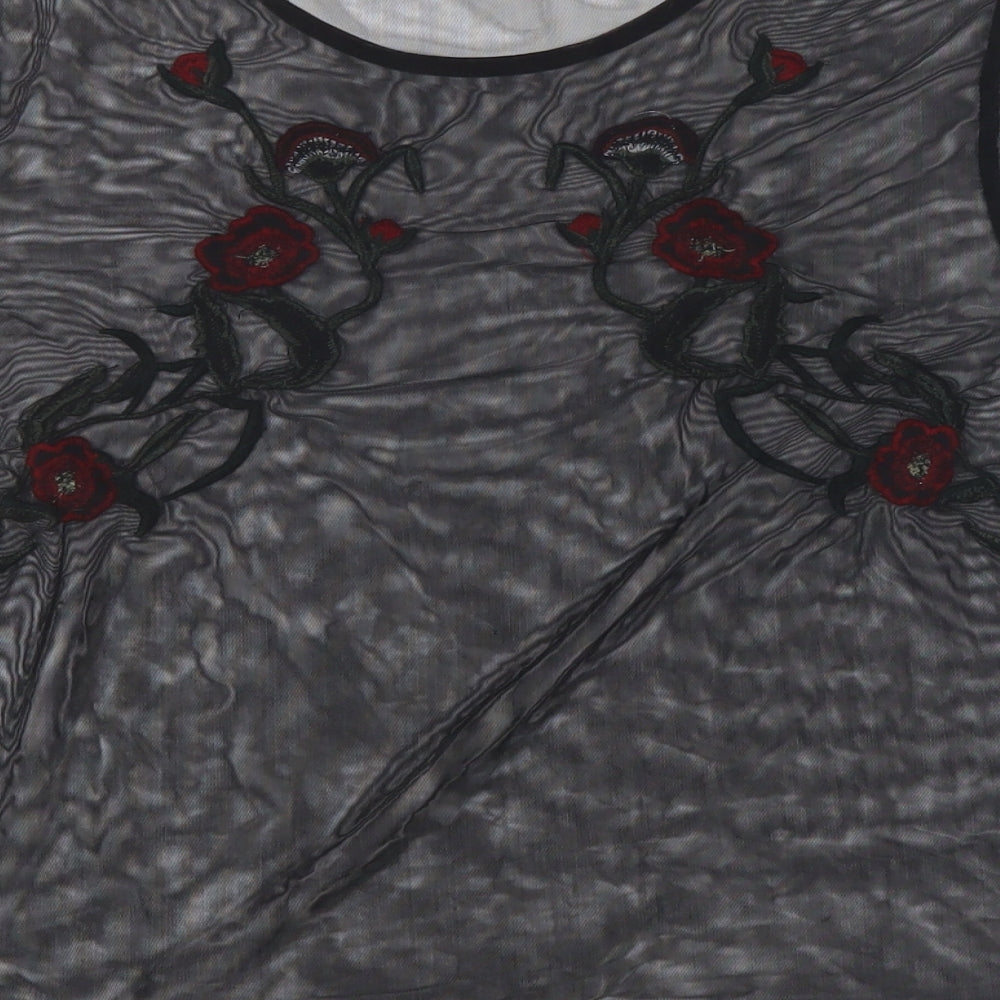 Womens UK Size 12 Quiz Black Basic Blouse