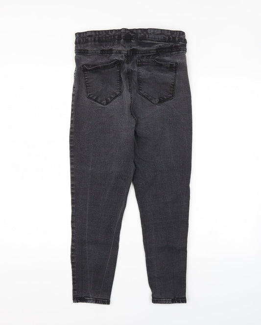 Denim Co. Womens Grey Straight Jeans Size 16 L24 in