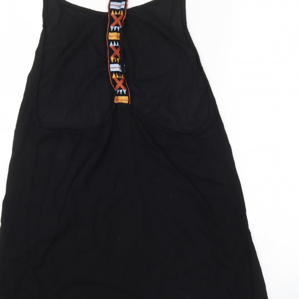 Boohoo Womens Black Basic Tank Size 8