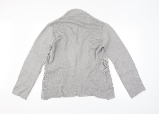 Womens UK Size 16 Preworn Grey Cardigan Jumper