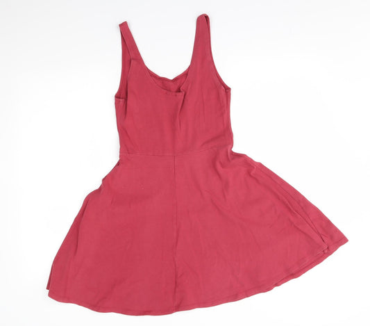 Topshop Womens Red Fit & Flare Size 10