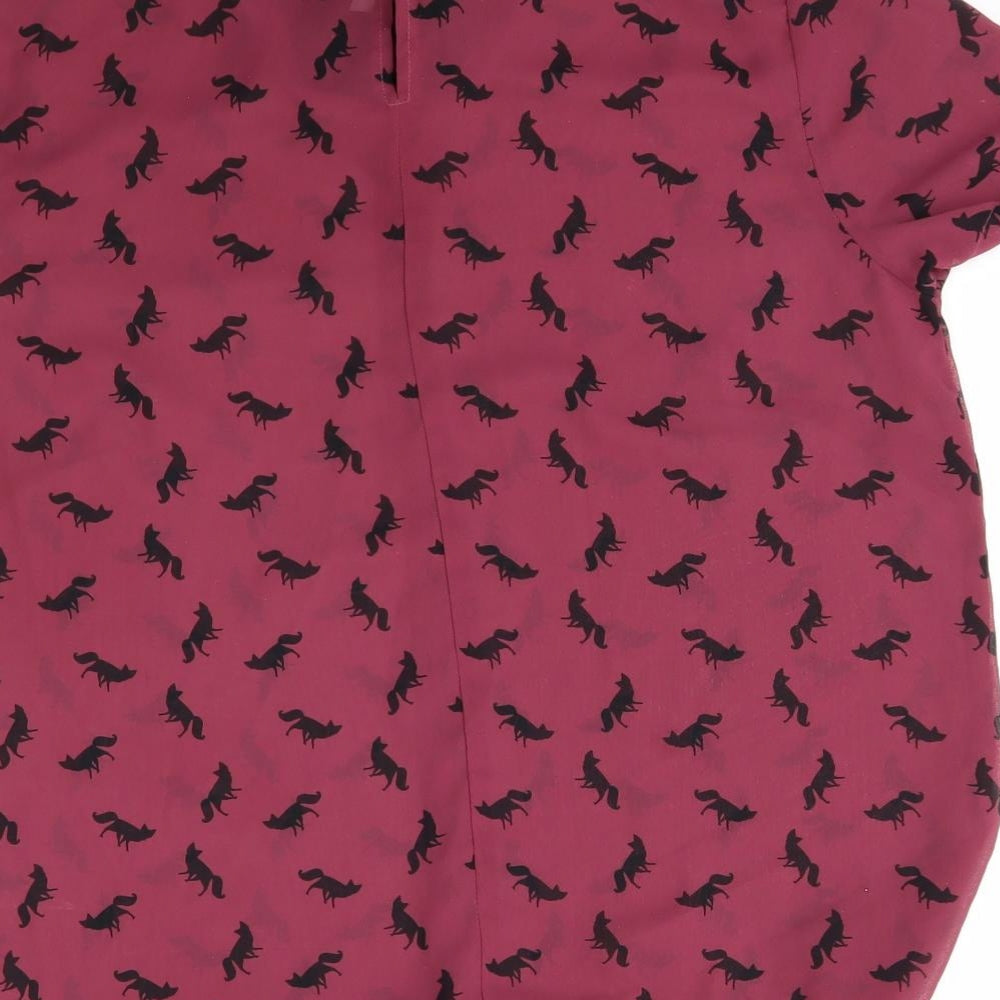 Womens UK Size M TU Red Basic Blouse