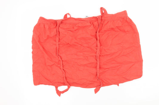 F&F Womens Red A-Line Skirt Size 14 - ties