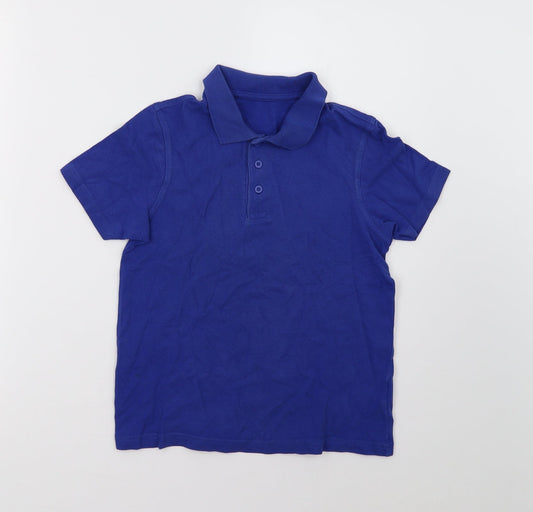 George Boys Blue Basic Polo Size 7-8 Years