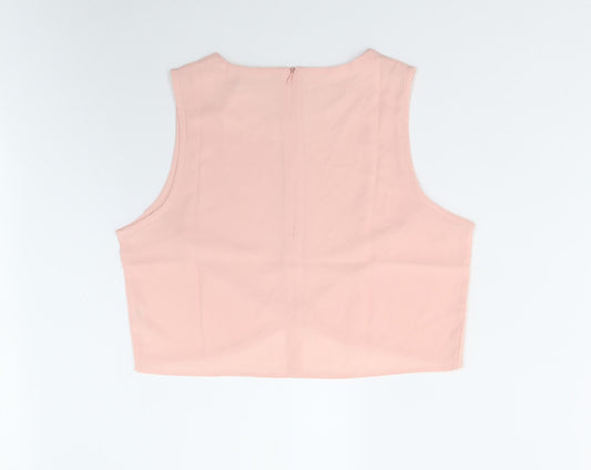 Womens UK Size 14 Ravi Famous Pink Basic Blouse