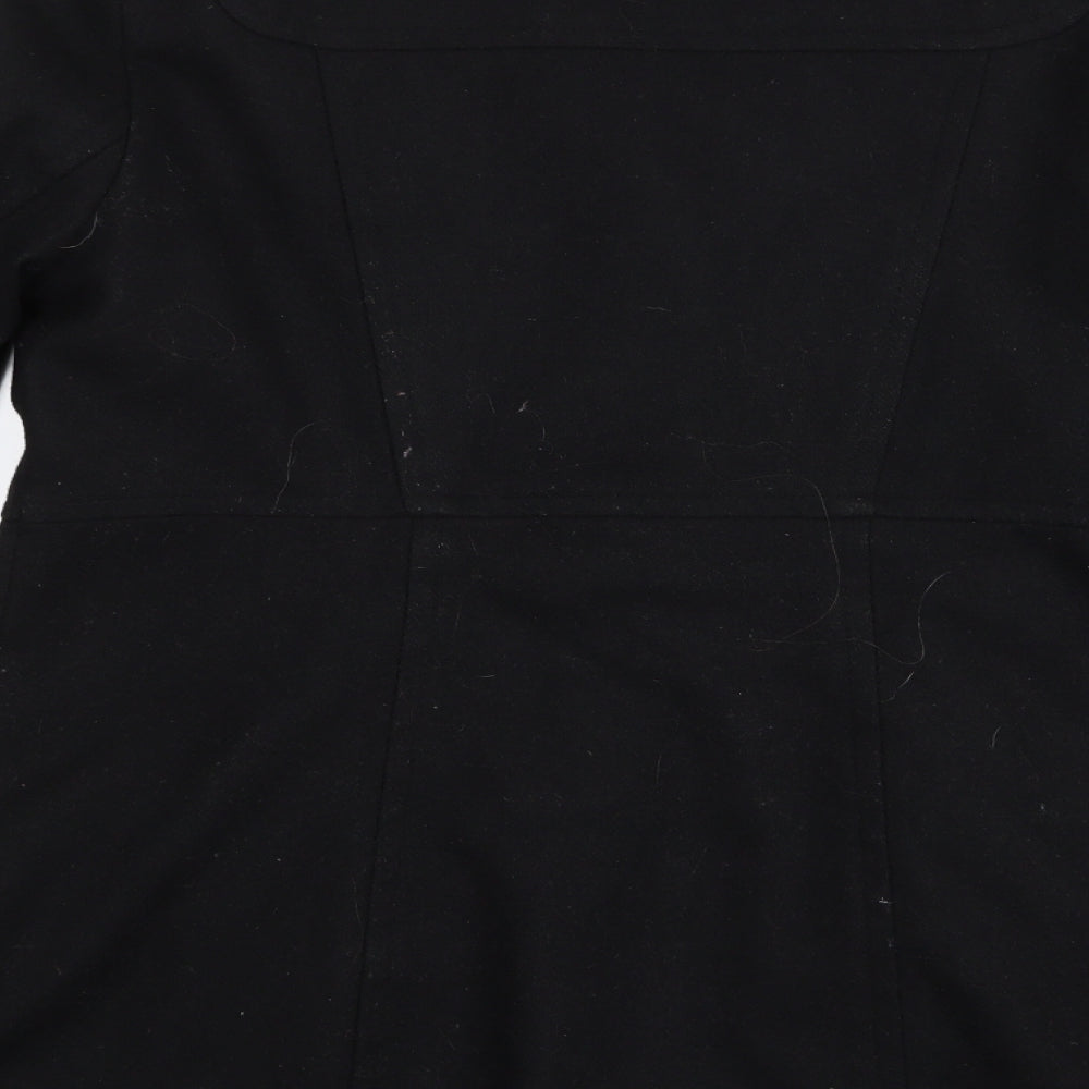 Womens UK Size 14 Wallis Black Overcoat