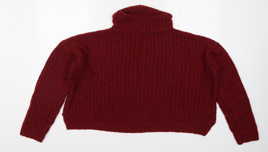 Primark Womens Red Knit Pullover Jumper Size 12