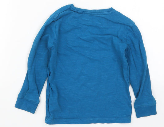 NEXT Boys Blue Pullover Sweatshirt Size 4 Years - Skeleton Breakin' Dancing