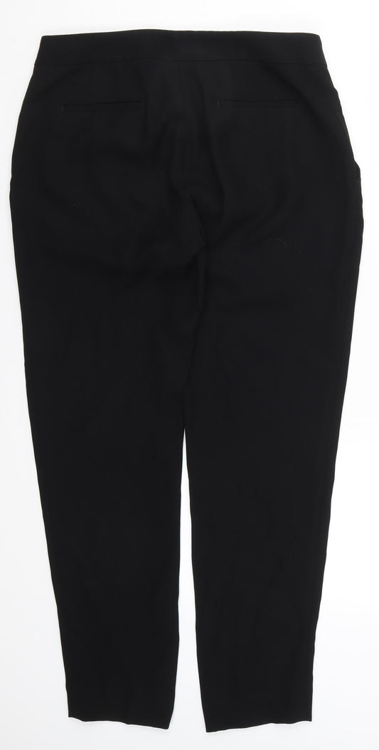 Pied A Terre Womens Black Trousers Size 12 L30 in
