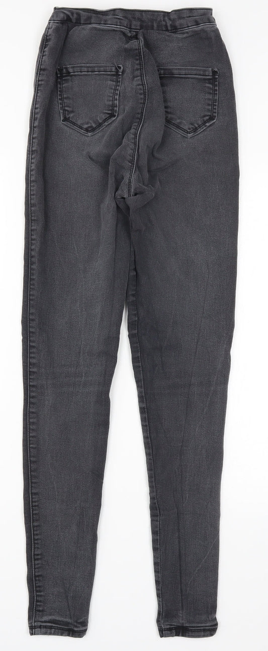 Missguided Womens Grey Denim Skinny Jeans Size 10 L31 in