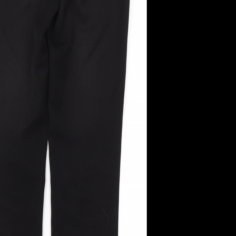 Womens UK Size 8 Papaya Regular Fit Black Trousers