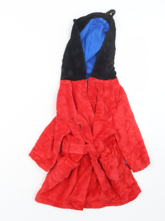 George Boys Red Geometric Babydoll Robe Size 18-24 Months