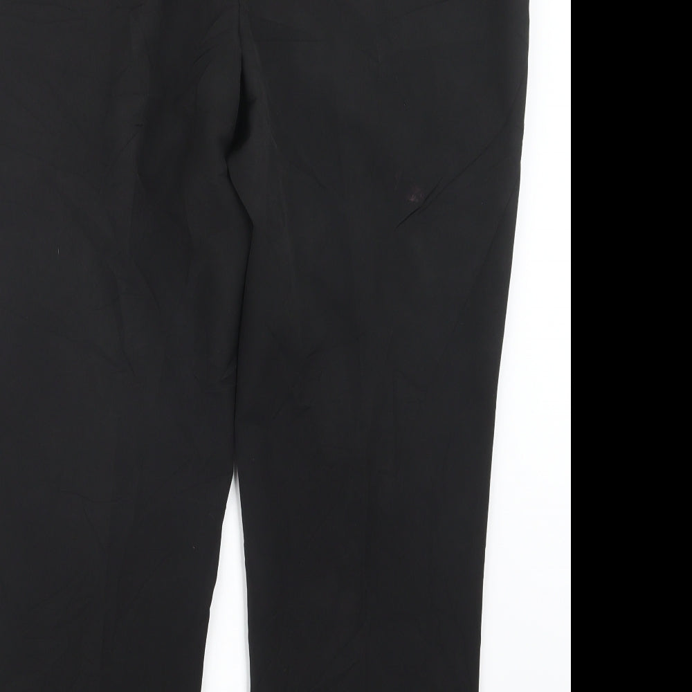 Womens UK Size 16 M&Co Regular Fit Black Trousers