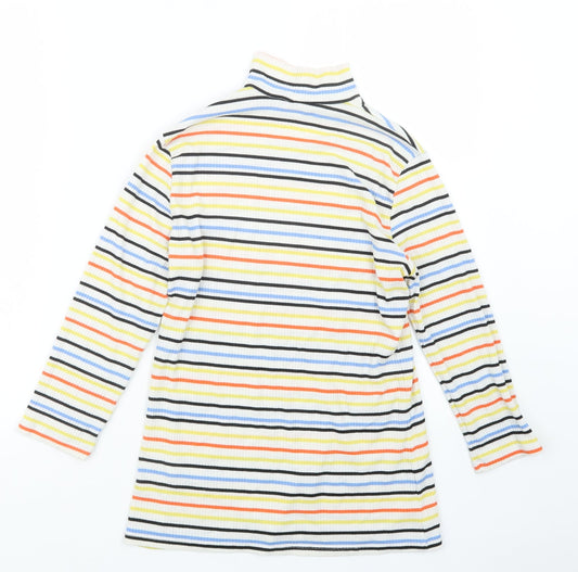 George Womens Blue Striped Basic T-Shirt Size 12