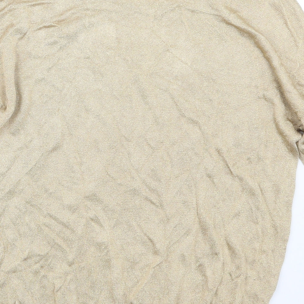 Womens UK Size M Oasis Gold Pullover Jumper