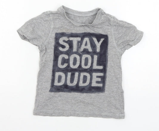 George Boys Grey Jersey Basic T-Shirt Size 4-5 Years - Stay Cool dude