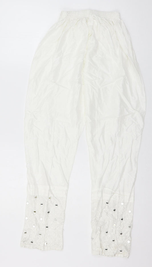 Prewron Womens White Trousers Size 26 in L25 in