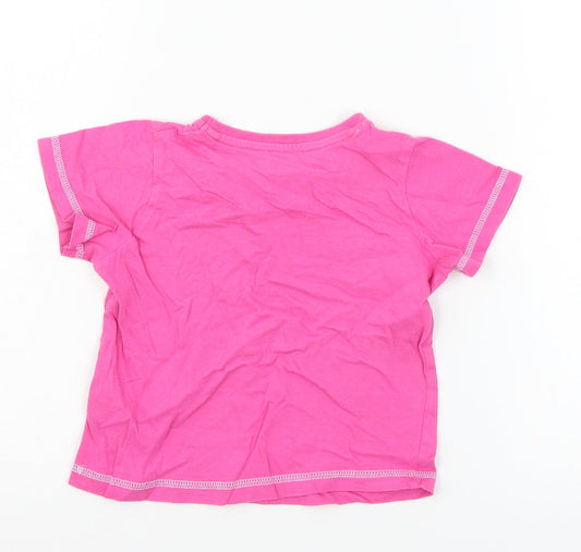 Studio Girls Pink Jersey Basic T-Shirt Size 3-4 Years - Unicorn