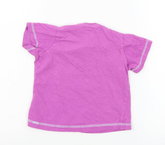 Studio Girls Purple Jersey Basic T-Shirt Size 3-4 Years - Unicorn