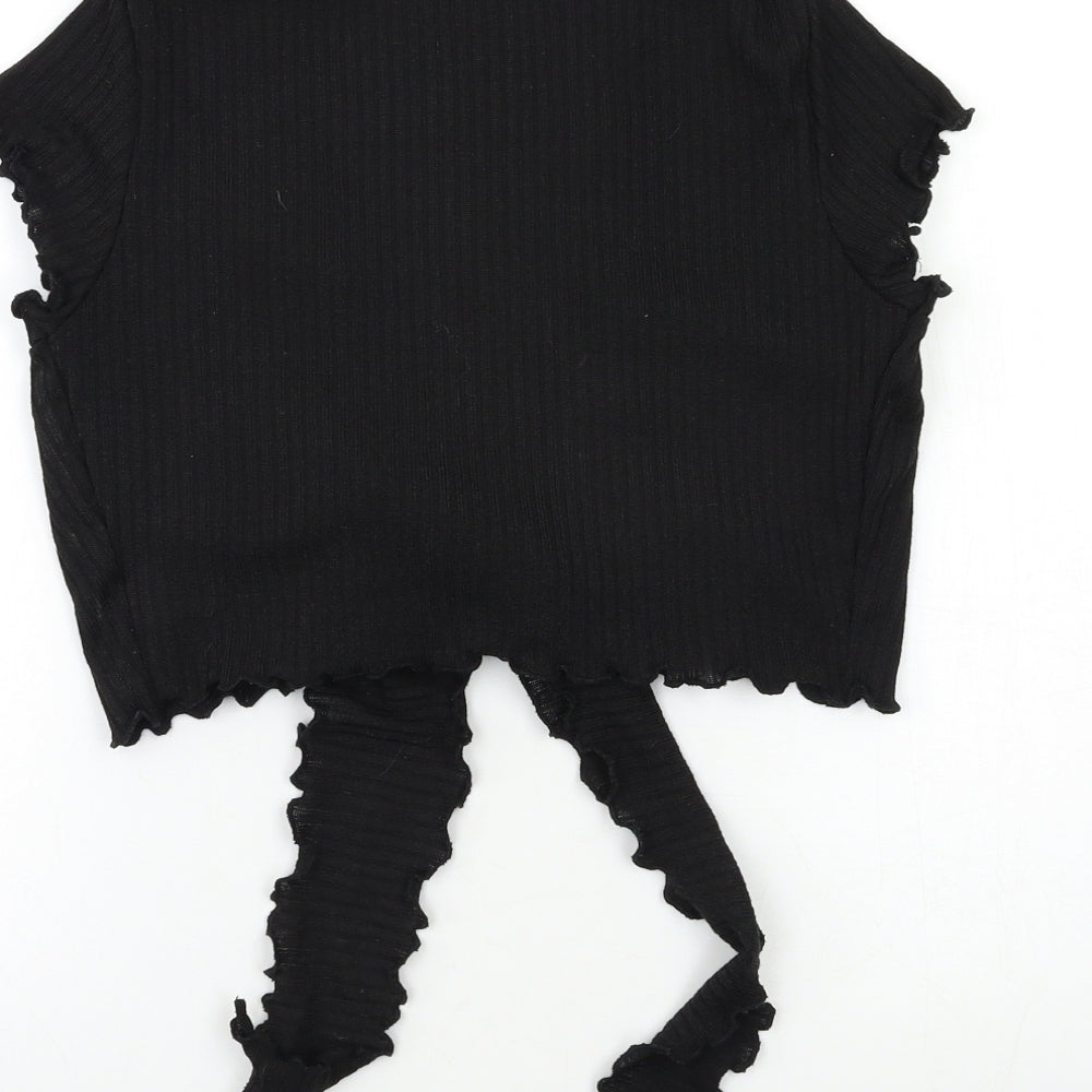 Womens UK Size S SheIn Black Basic Blouse
