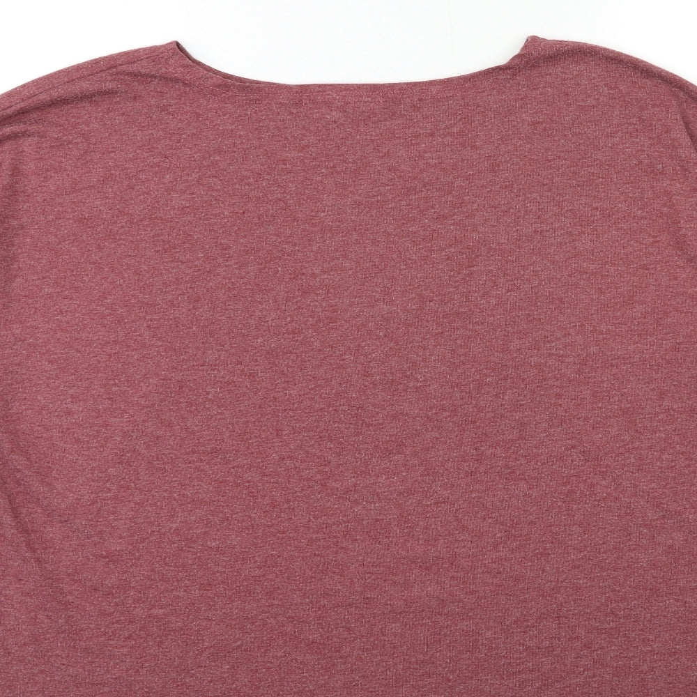 Elfin Womens Red Basic T-Shirt Size S