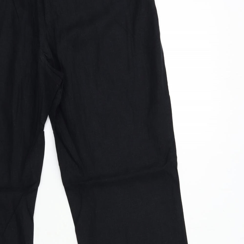 Womens UK Size 38 in Preworn Regular Fit Black Trousers