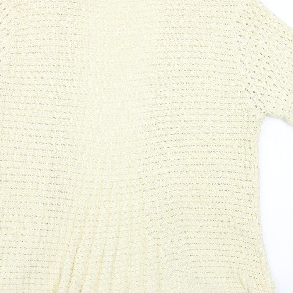 Womens UK Size S pure and natural Beige Cardigan Jumper