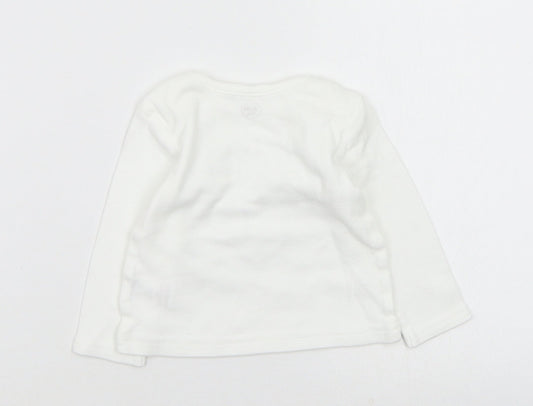 Studio Baby White Basic T-Shirt Size 0-3 Months
