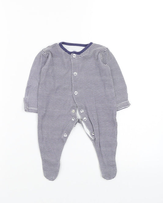 Asda George Boys Multicoloured Striped Babygrow One-Piece Size 0-3 Months