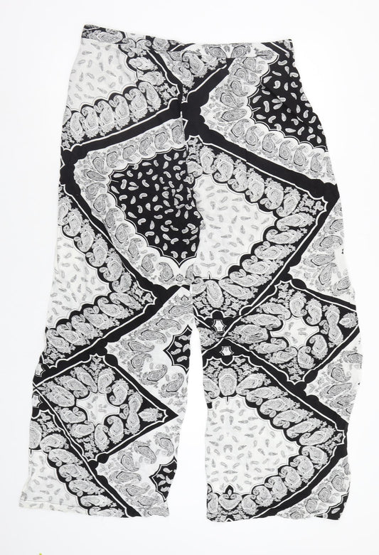 Select Womens Multicoloured Geometric Trousers Size 14 L28 in