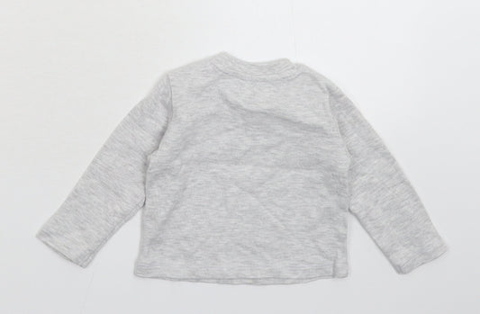 Very Baby Grey Basic T-Shirt Size 3-6 Months