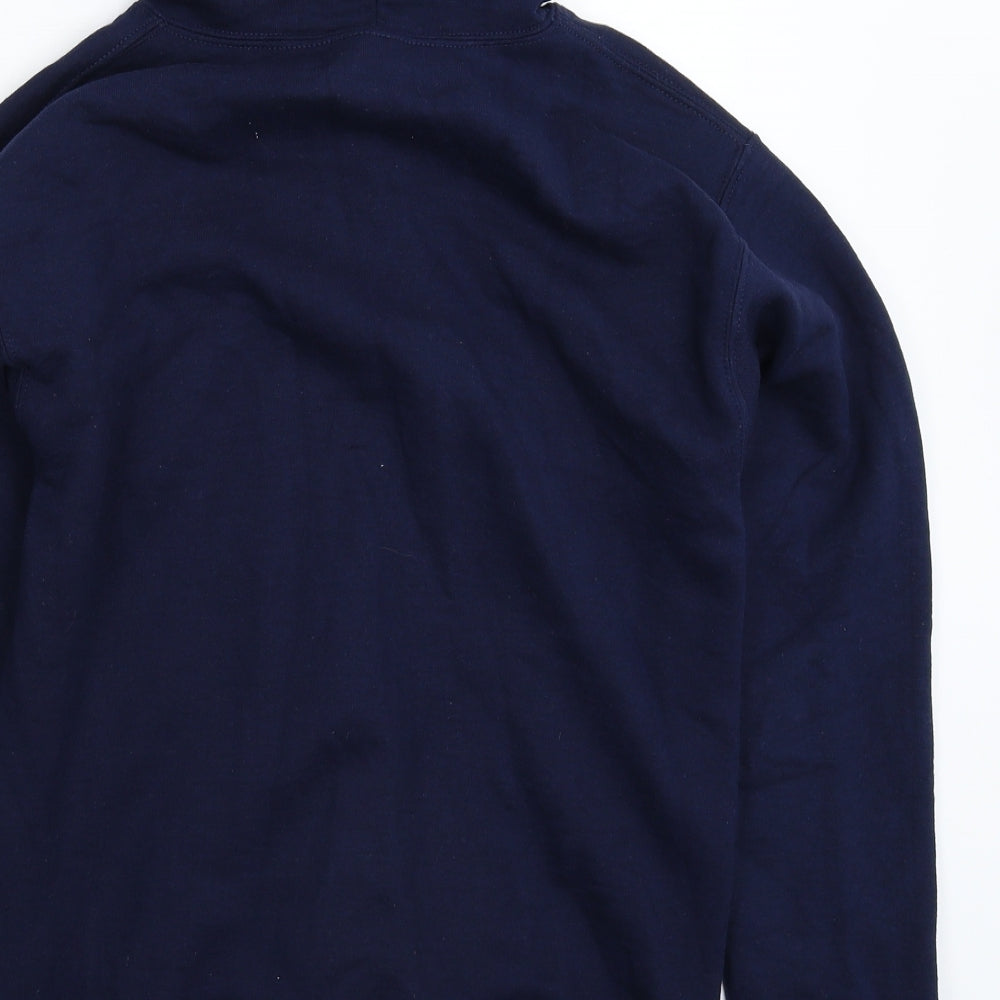 Mens UK Size S Gildan Blue Full Zip Hoodie