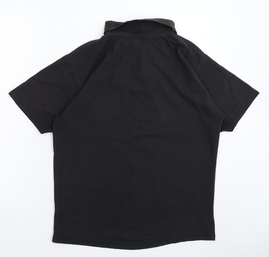 Active Mens Black Polo Size M