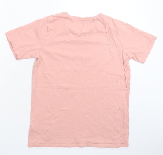 Marks and Spencer Boys Pink Basic T-Shirt Size 13-14 Years