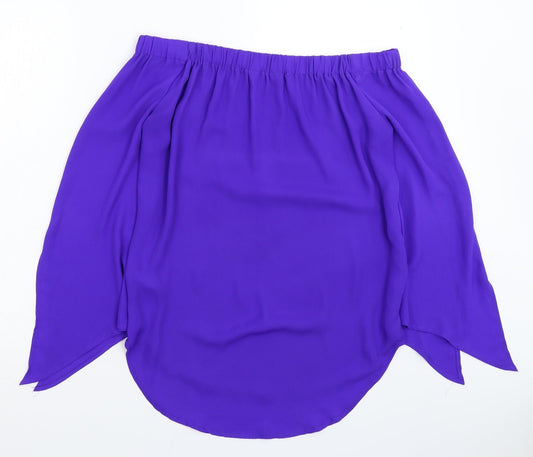 Womens UK Size 8 New Look Blue Basic Blouse