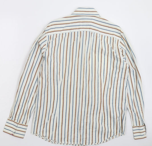 Mens UK Size L Burton White Button-Up Long Sleeve Casual Shirt