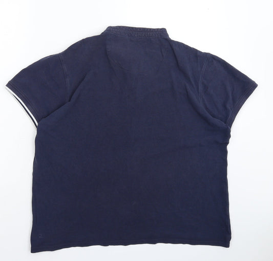 Mens UK Size L Jacamo Blue Button-Up Short Sleeve Casual Shirt