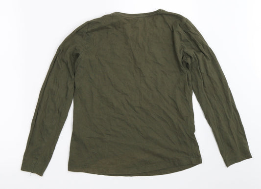Primark Girls Green Basic T-Shirt Size 11-12 Years