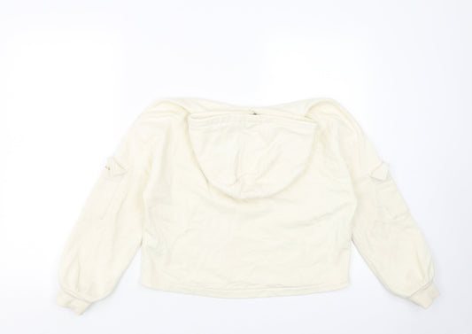 Marks and Spencer Girls Ivory Pullover Hoodie Size 11-12 Years